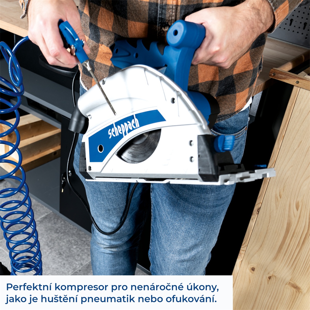 Scheppach HC 26 - olajkenésű kompresszor 24 l, 8 bar, - Image 2