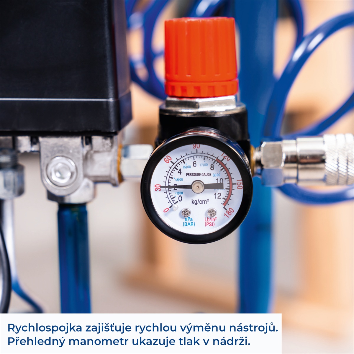 Scheppach HC 26 - olajkenésű kompresszor 24 l, 8 bar, - Image 4