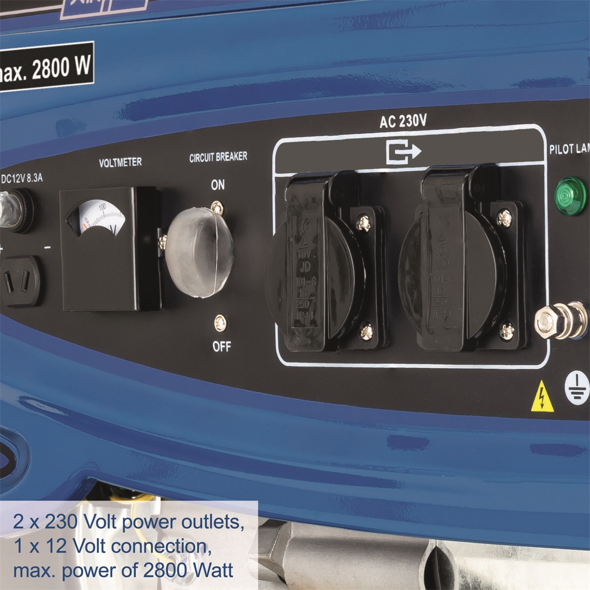 Scheppach SG 3200 - vázszerkezetes áramfejlesztő, 2800 W, AVR szabályozással, - Image 2