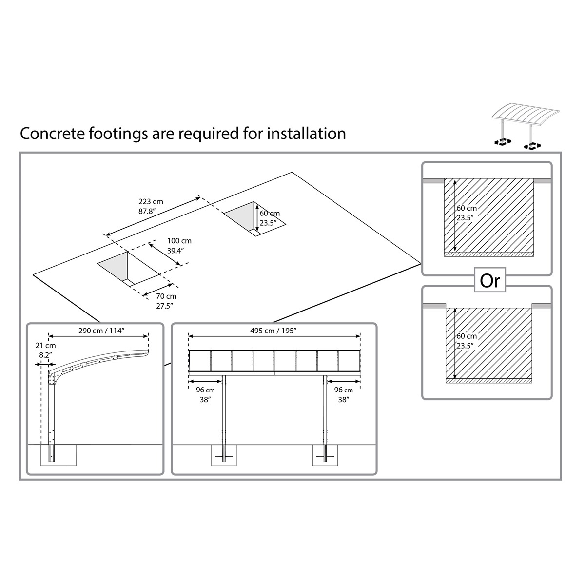 Palram - Canopia Arizona Wave 5000 - fedett kocsibeálló, - Image 7