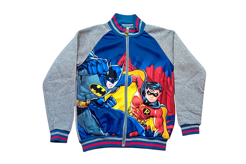 Fiú felső - 152-es (12 év), Batman és Robin hősökkel, szürke-kék