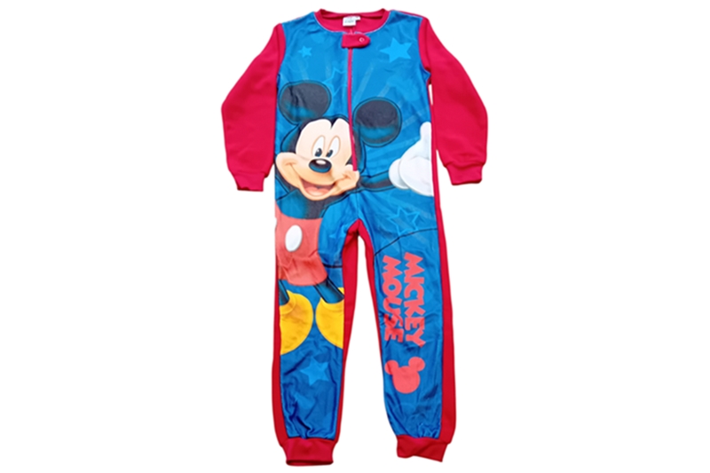 Mickey egeres kezeslábas (overál), pizsama, 128-as (8 év), piros-kék