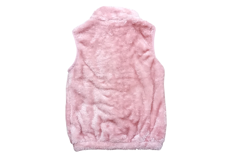 Kislány mellény - 140-es (álló galléros, rózsaszín-krémszín) - Image 3