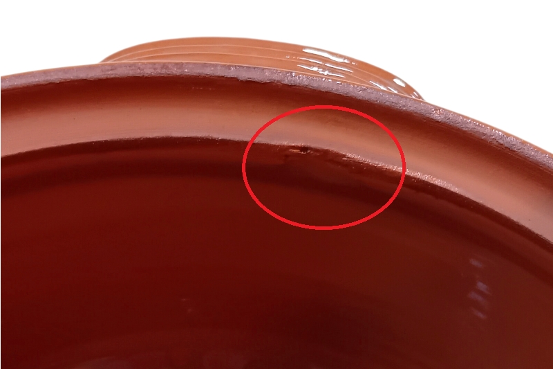 Mázas agyag káposztafőző fazék - 6 literes (olíva bogyós), szépséghibás - Image 2