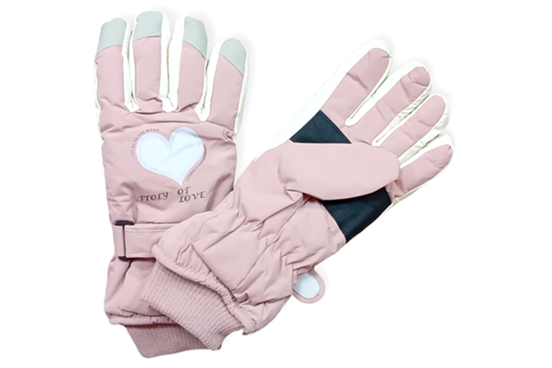 Női síkesztyű - egy méret (púderes rózsaszín árnyalatú), tépőzáras csuklópánttal - Image 2