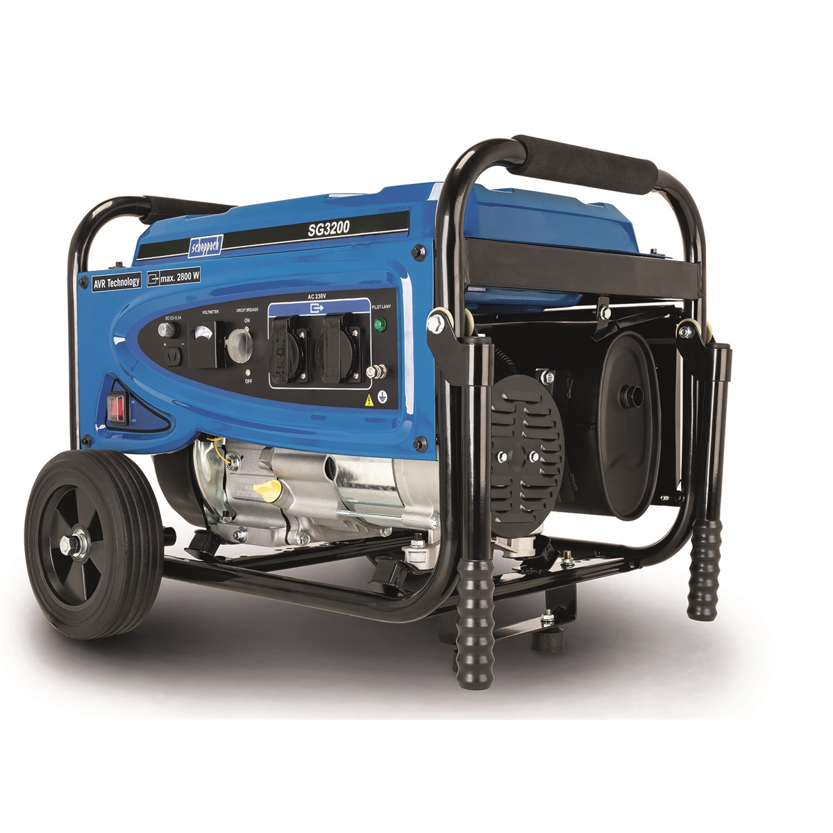 Scheppach SG 3200 - vázszerkezetes áramfejlesztő, 2800 W, AVR szabályozással,