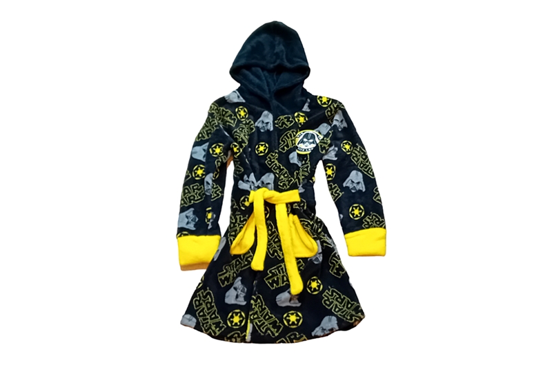 Star Wars köntös - 116-os, 6 éves, kapucnis, fekete-sárga - Image 2