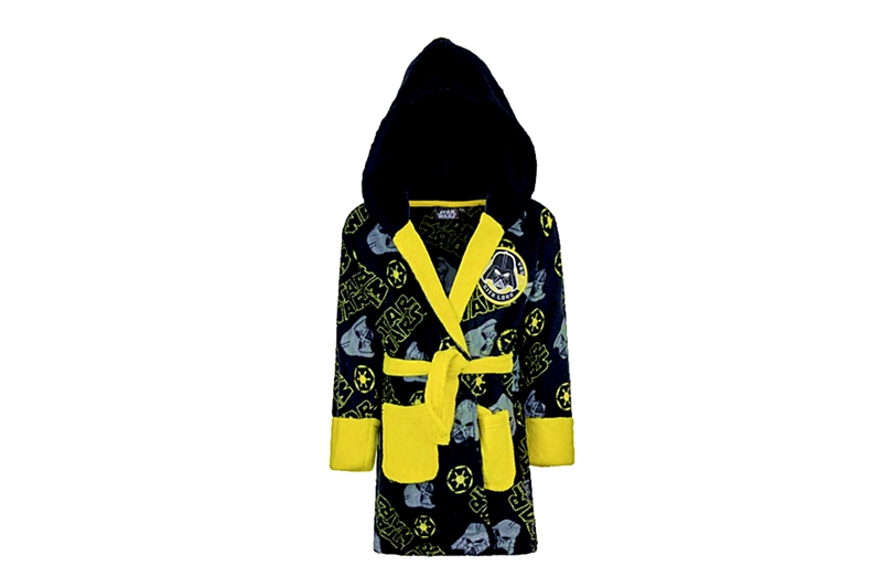 Star Wars köntös - 116-os, 6 éves, kapucnis, fekete-sárga